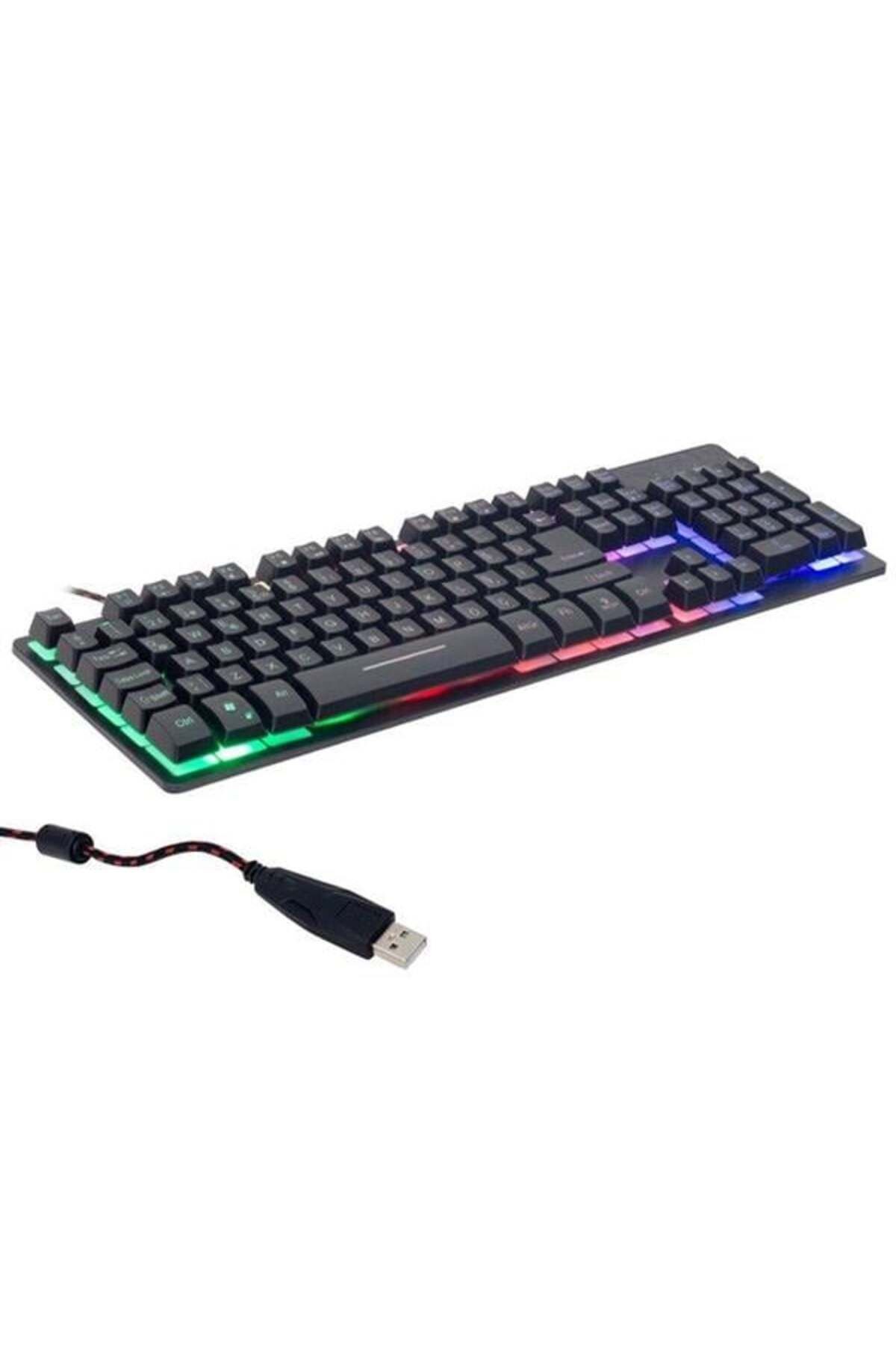 Hello Hl-18744 Usb Kablolu Metal Kasa Mekanik Hisli Rgb Işıklı Oyuncu Gaming Klavye