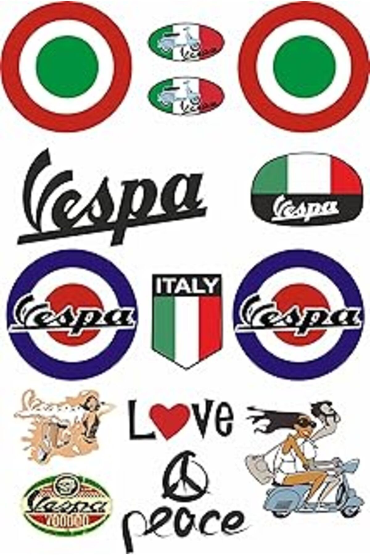 Sticker Masters Vespa Sticker Seti