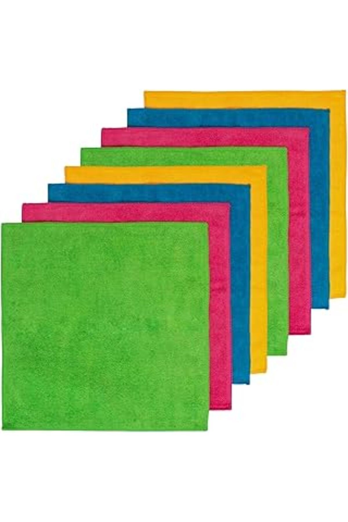 Elegante Home Mikrofiber Bez 8'li Paket Renkli Mutfak Temizlik Bezi, Oto Kurulama Toz Bezi