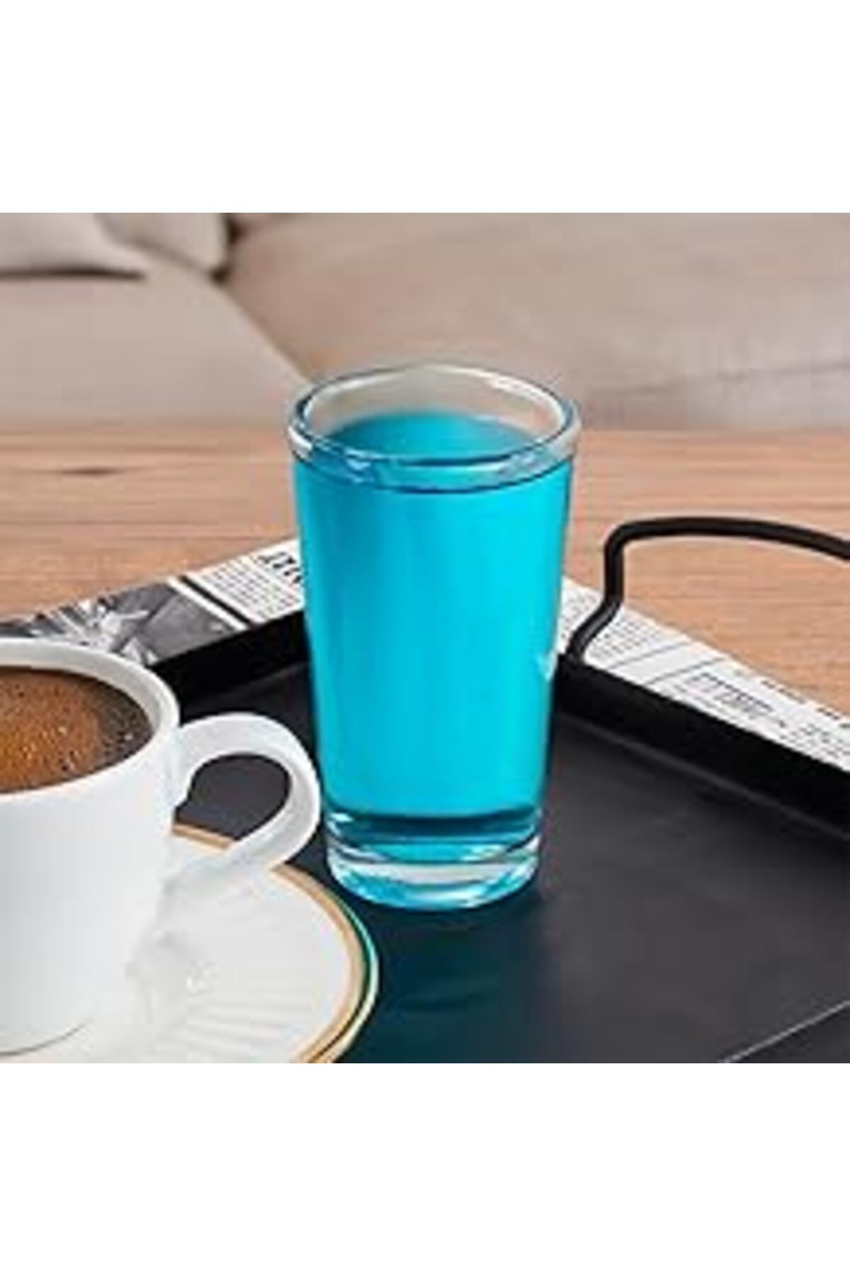 Porsima Glass 6591 Meşrubat Kahve Yanı Bardağı Sunumluk 6 Adet 100cc Meşrubat Bardak