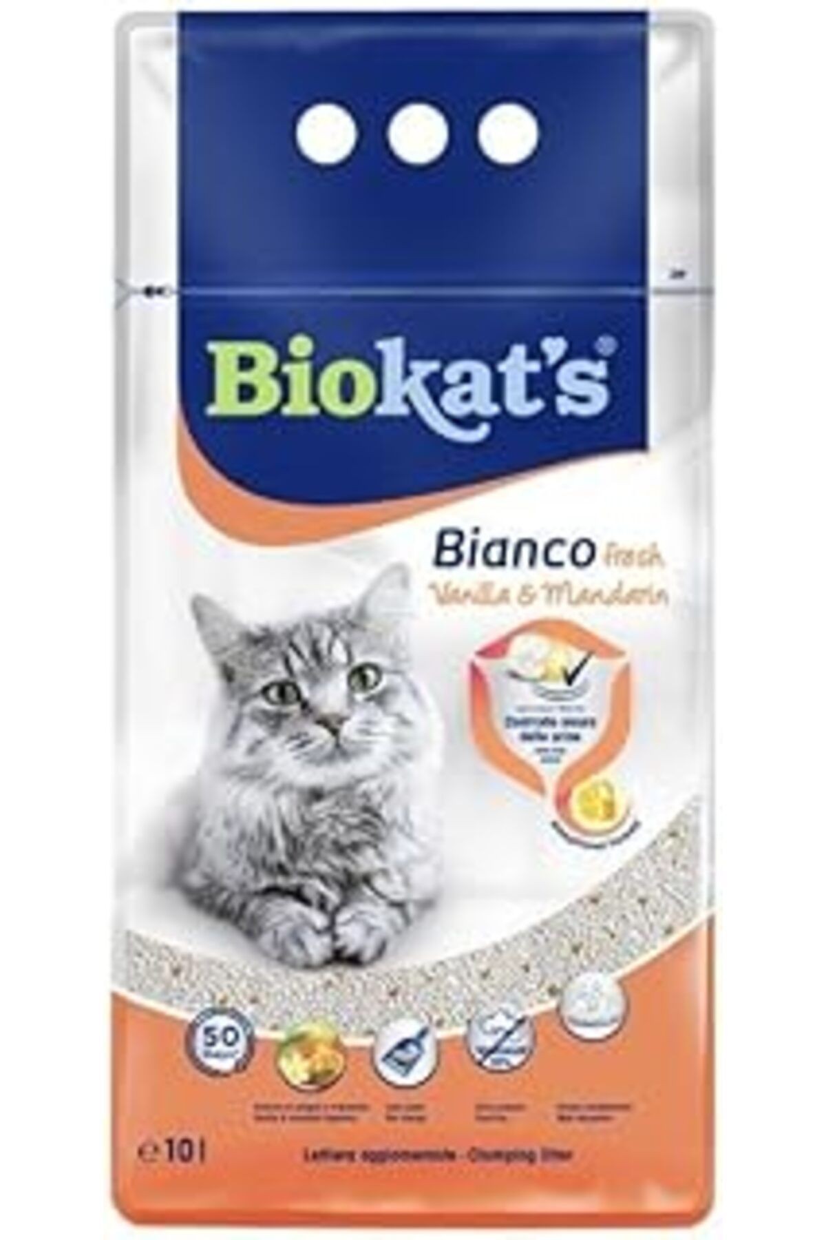 Biokat'S Kedi Kumu Bianco Vanilya&Mandalina 10 Lt