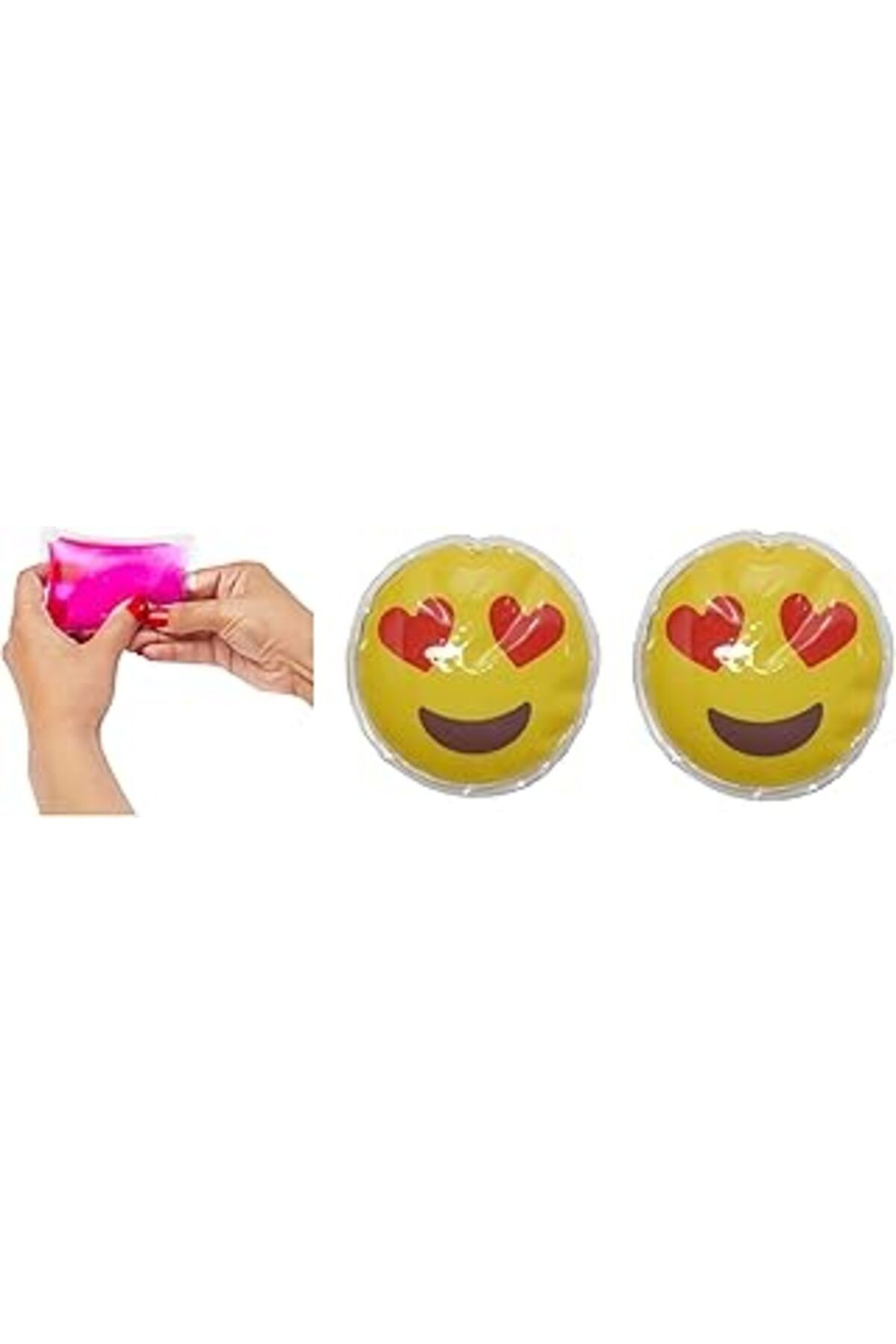 Bosphorus Homi Kalpli Emoji Şekilli Cep Sobasi,el Isitici,2 Adet Sicak Su Torbasi Pvc 9cm