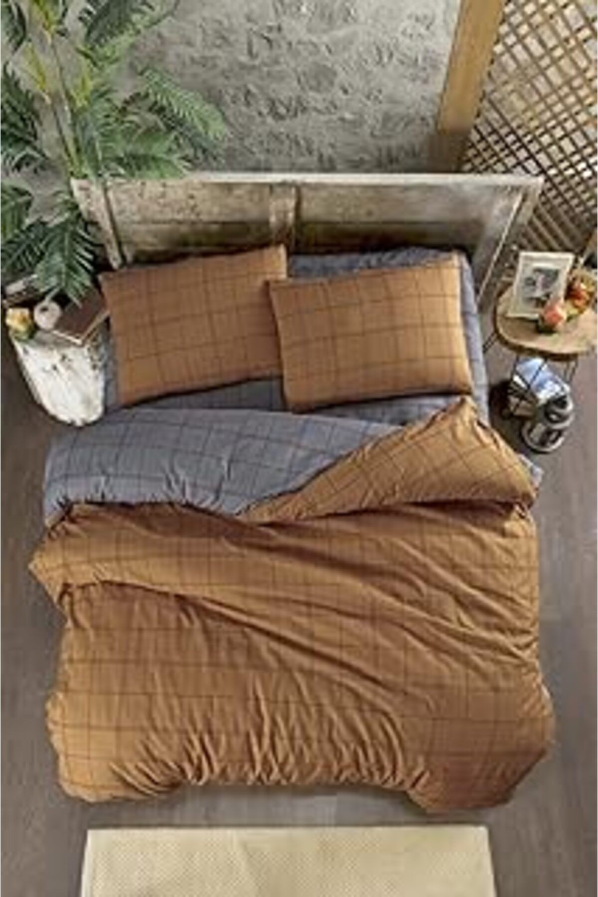 Mulberry Bonita Nevresim Takımı Çift Kişilik 4 Parça 200X220 (Kahverengi/Çift Kişilik)