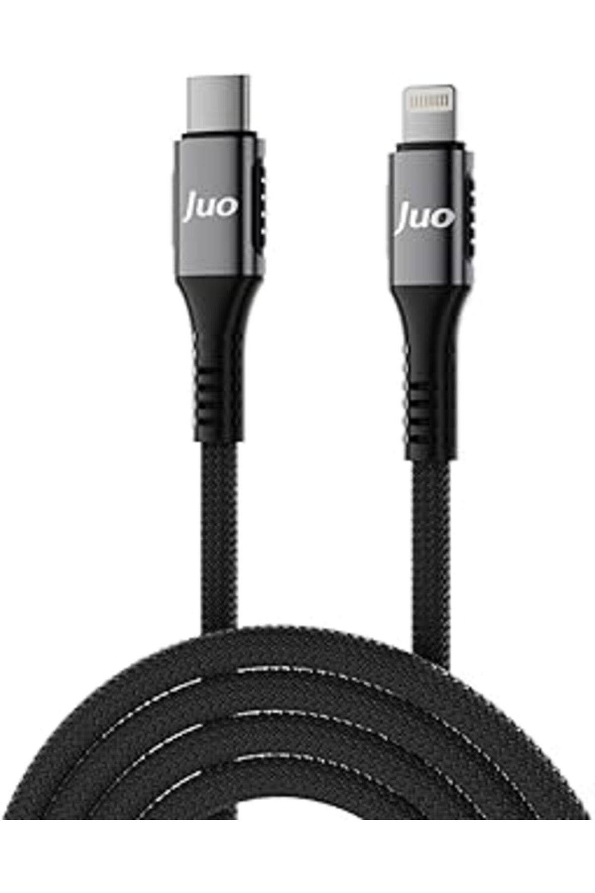 Juo 27w Usb Type-c To Lightning Iphone Ipad Örgülü Hızlı Şarj Ve Data Kablosu 2 Metre