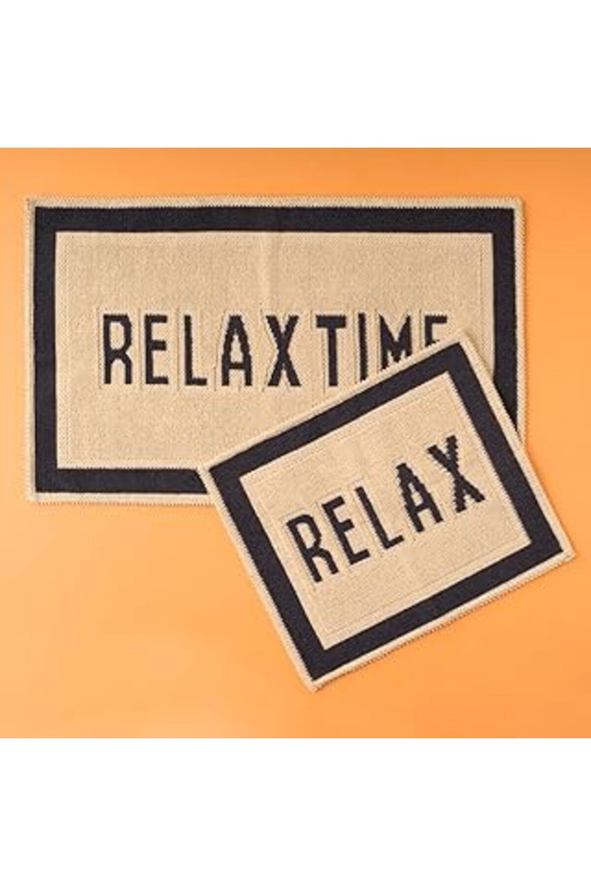 Bella Maison Relax Harf Baskılı%80 Pamuk%20 Polyester Paspas Takımı, Beyaz, 1 Adet 60X100 Cm / 1 Ad