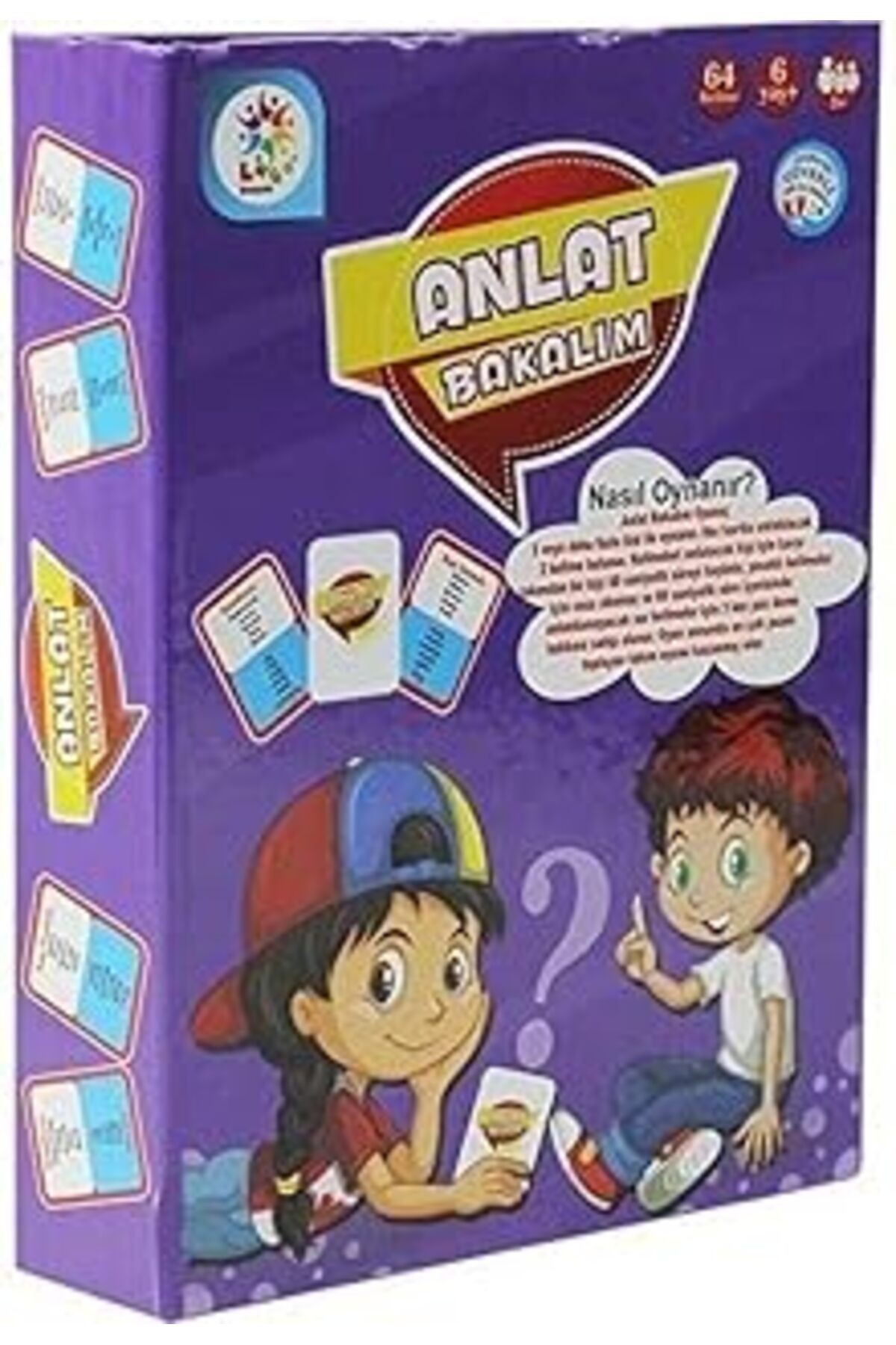 Anlat Bakalım 64 Kelime Oyun Seti, Oyun Kartı, Çocuklar Için Eğitici Oyun Seti