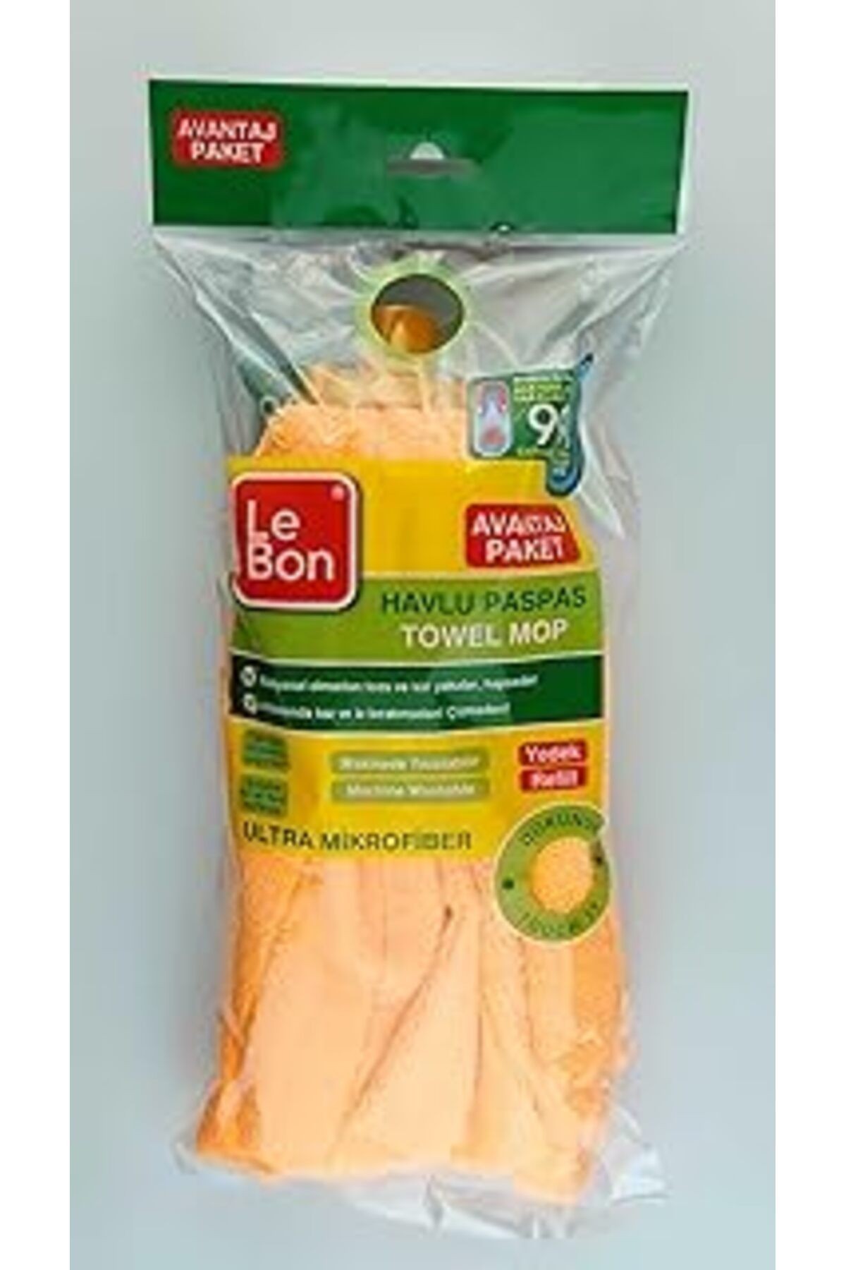 Lebon Havlu Paspas/Towel Mop Avantajlı 1'Li Paket Ultra Mikrofiber