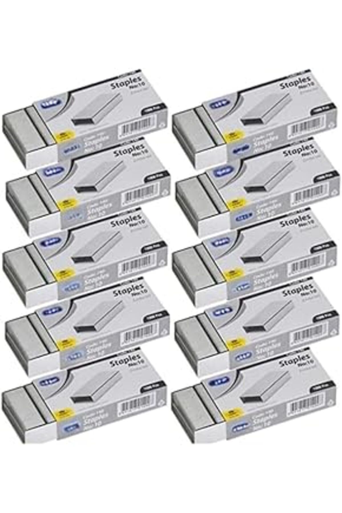 Aee® 10 Kutu Zımba Teli 10.000 Adet No:10 24/6 Büyük Küçük Zımba Makinesi (24/6 STANDART (BÜYÜK))