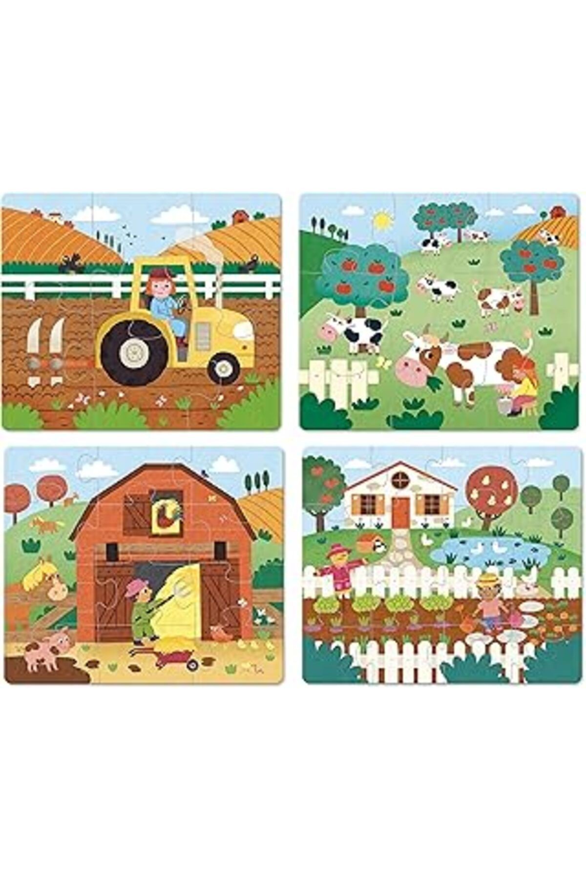 Farm Evolutive Puzzle Çiftlik Evrimsel Puzzle, 4 Farklı Tasarım