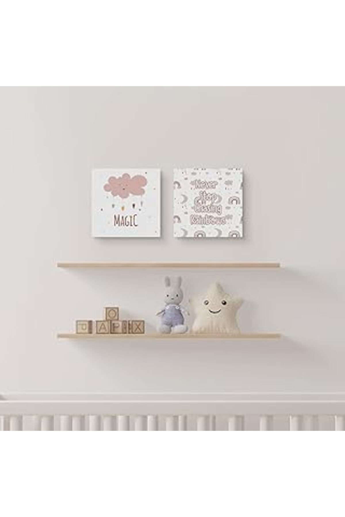 Bebek Odasına Özel Boho Stili 2'li Kanvas