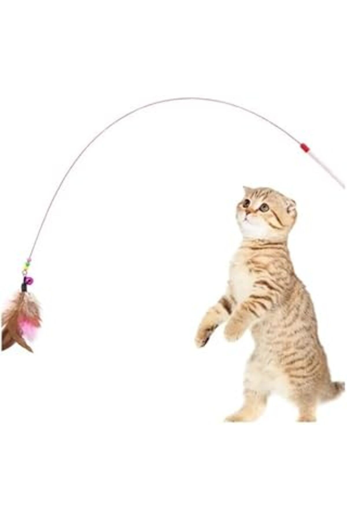 Blitzen Tüylü Kedi Oyun Oltası, 90Cm Uzunluğunda Kedi Oyuncağı