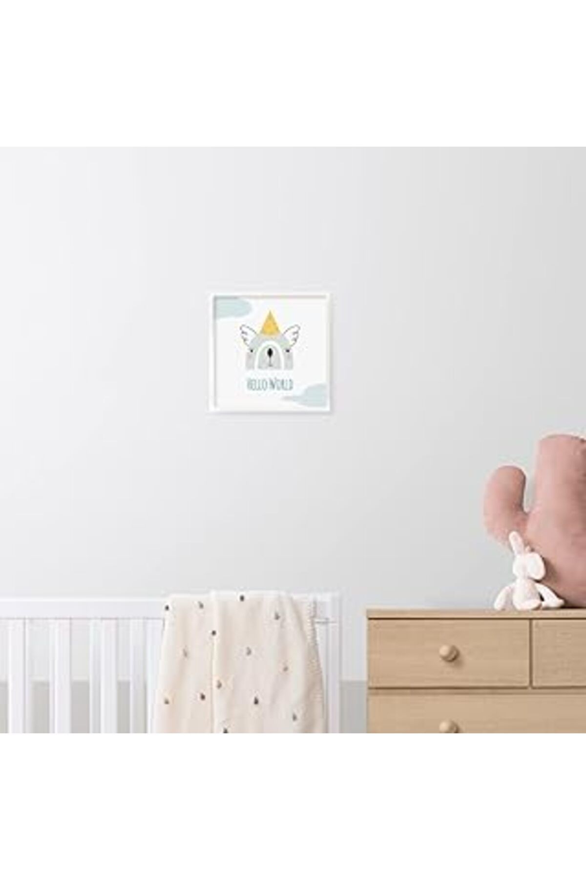 Bebek Odası Için Minimal Tasarımlı Çerçeve - 20x20 Cm, Kendinden Yapışkanlı