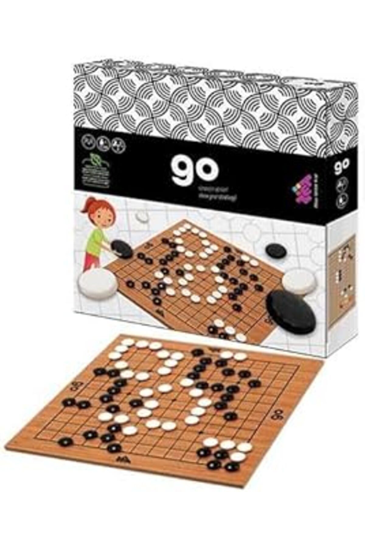 Zet Zeka Go Ahşap Ve Akıl Oyunu 5+ Yaş 2 Oyuncu (13X13 Kare)