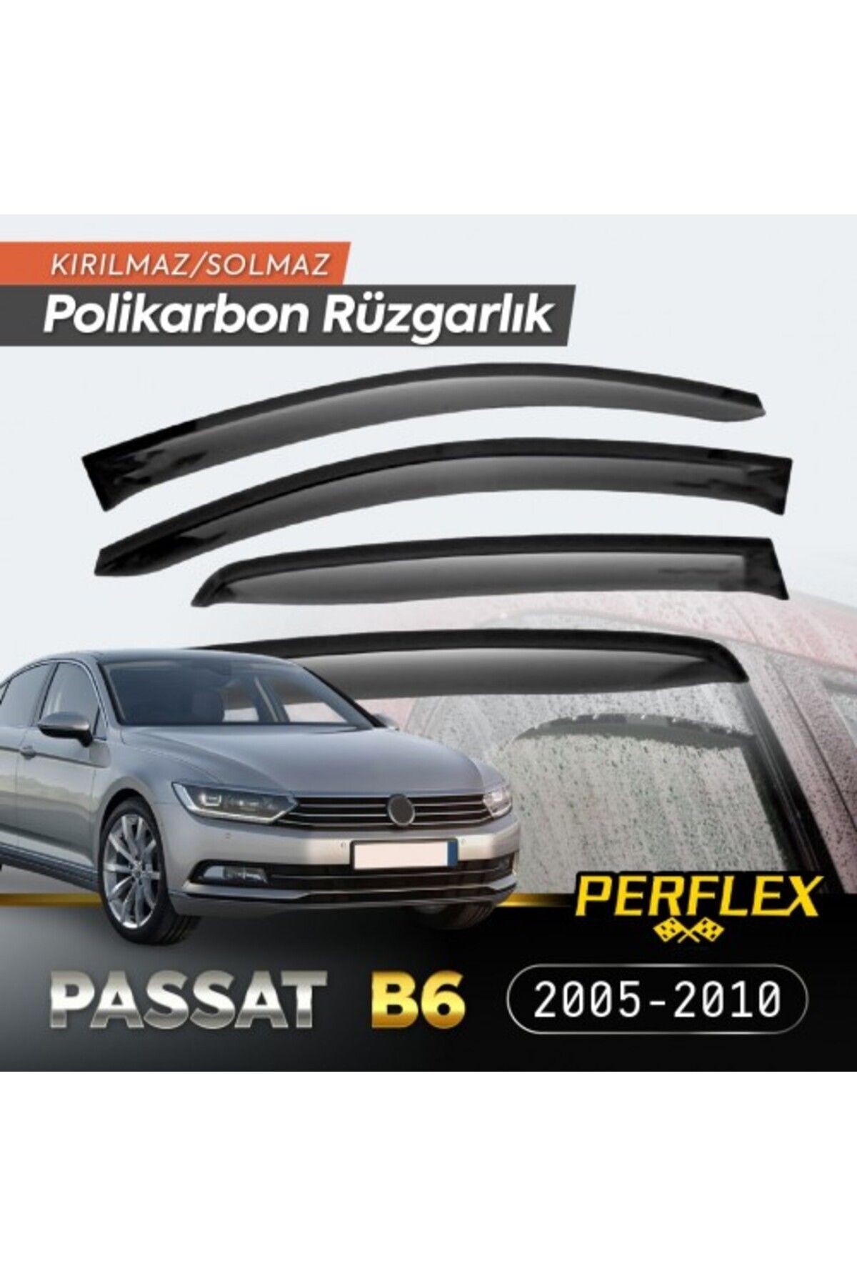 VW Passat B6 2005-2010 Cam Rüzgarlığı V2 Düz
