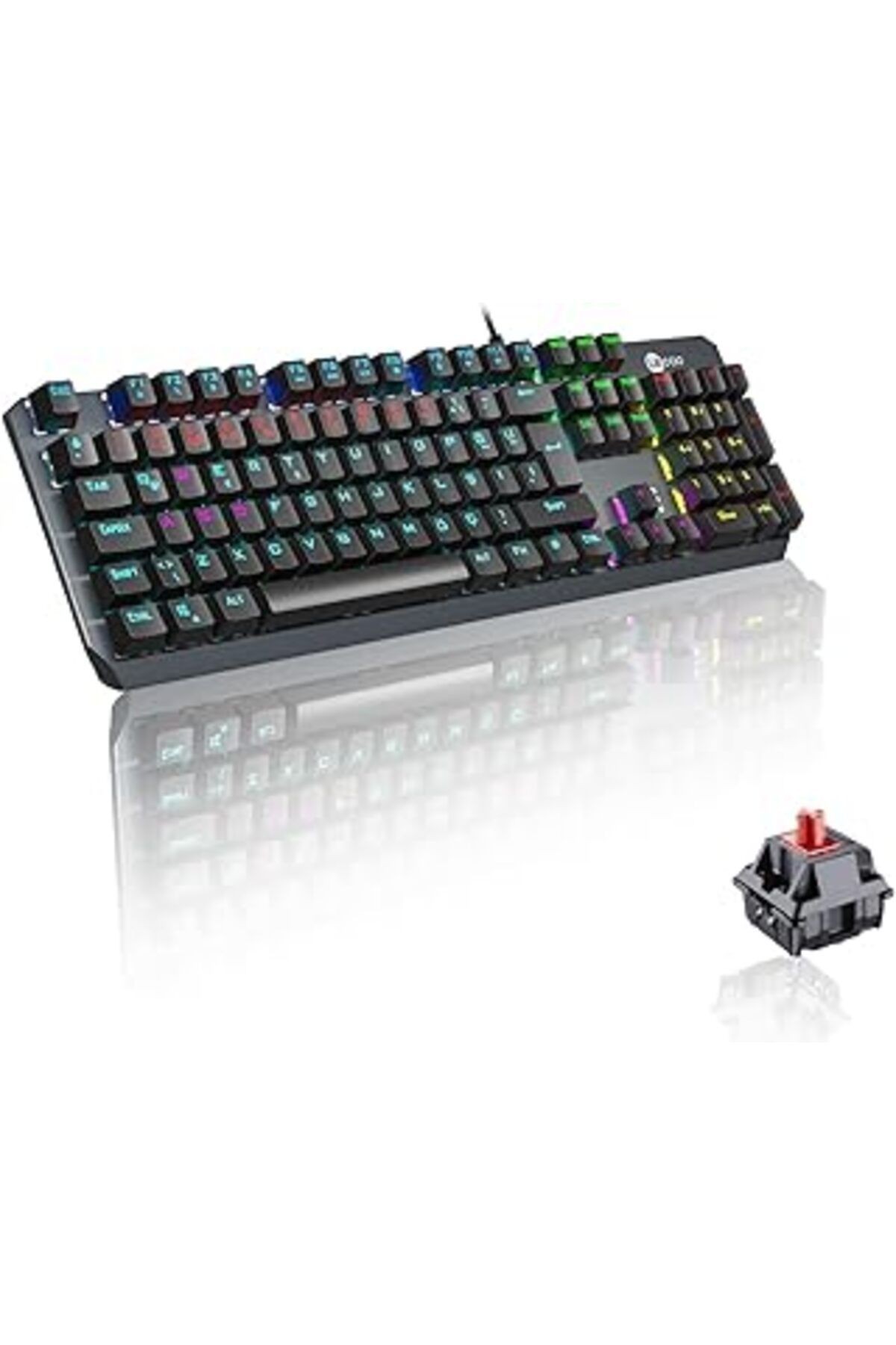 Lecoo Gk301 Usb Kablolu Red Switch Mekanik Oyuncu Klavyesi - Makro Tuş Atamalı, Rgb Led Aydınlatmal