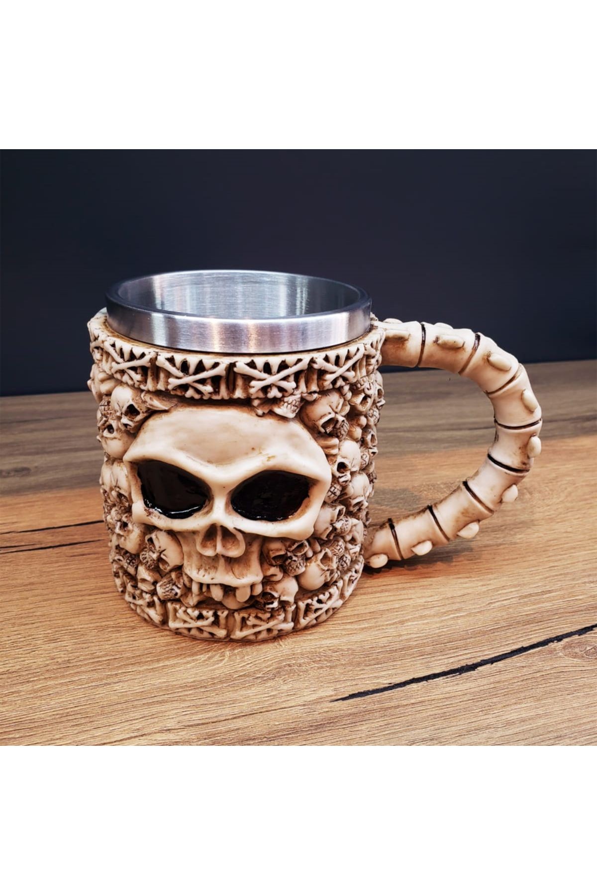 3D Tasarımlı İskelet Kupa Bardak