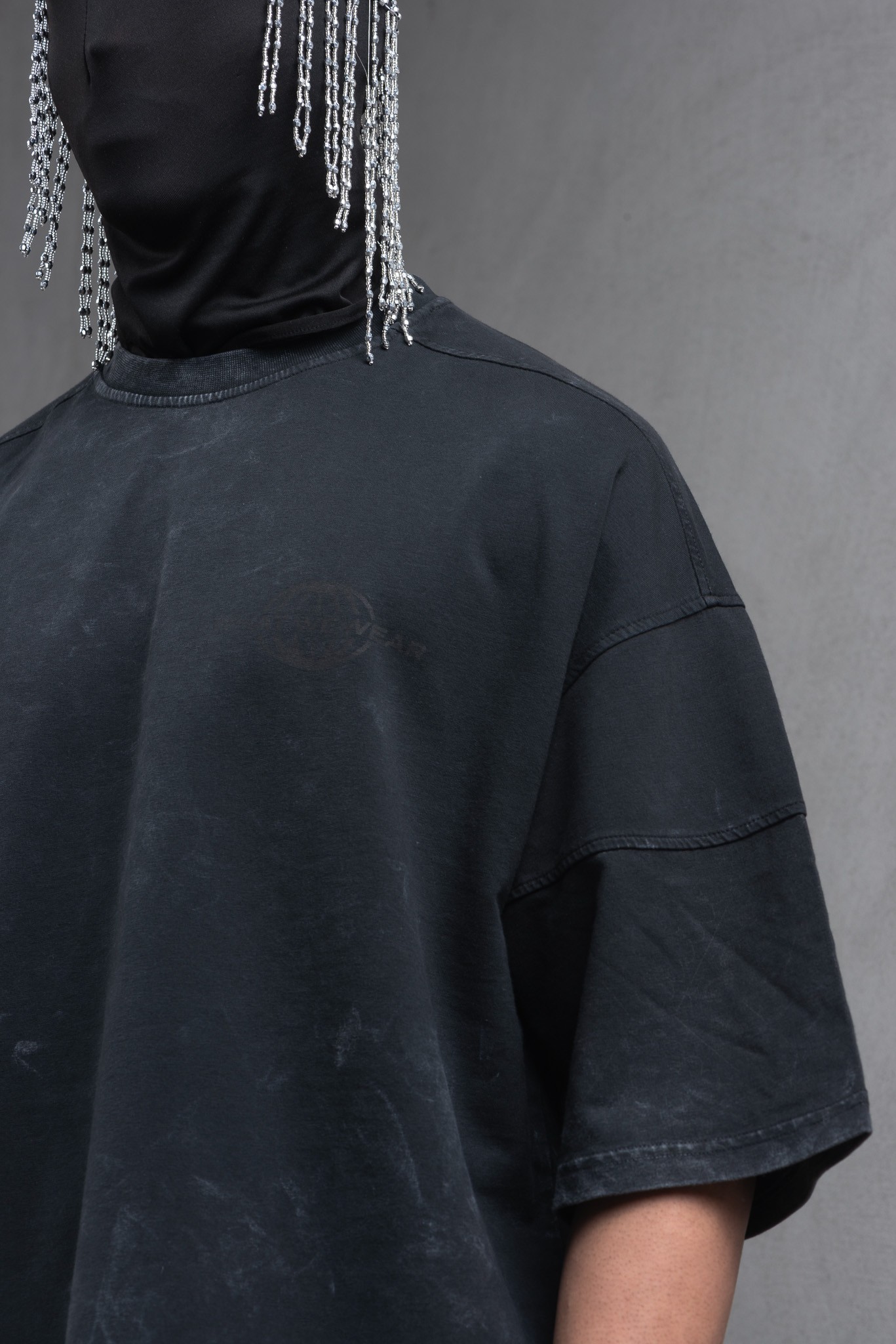 Maksim Oversize – Baskılı Yıkamalı Tişört | 10041 - Black