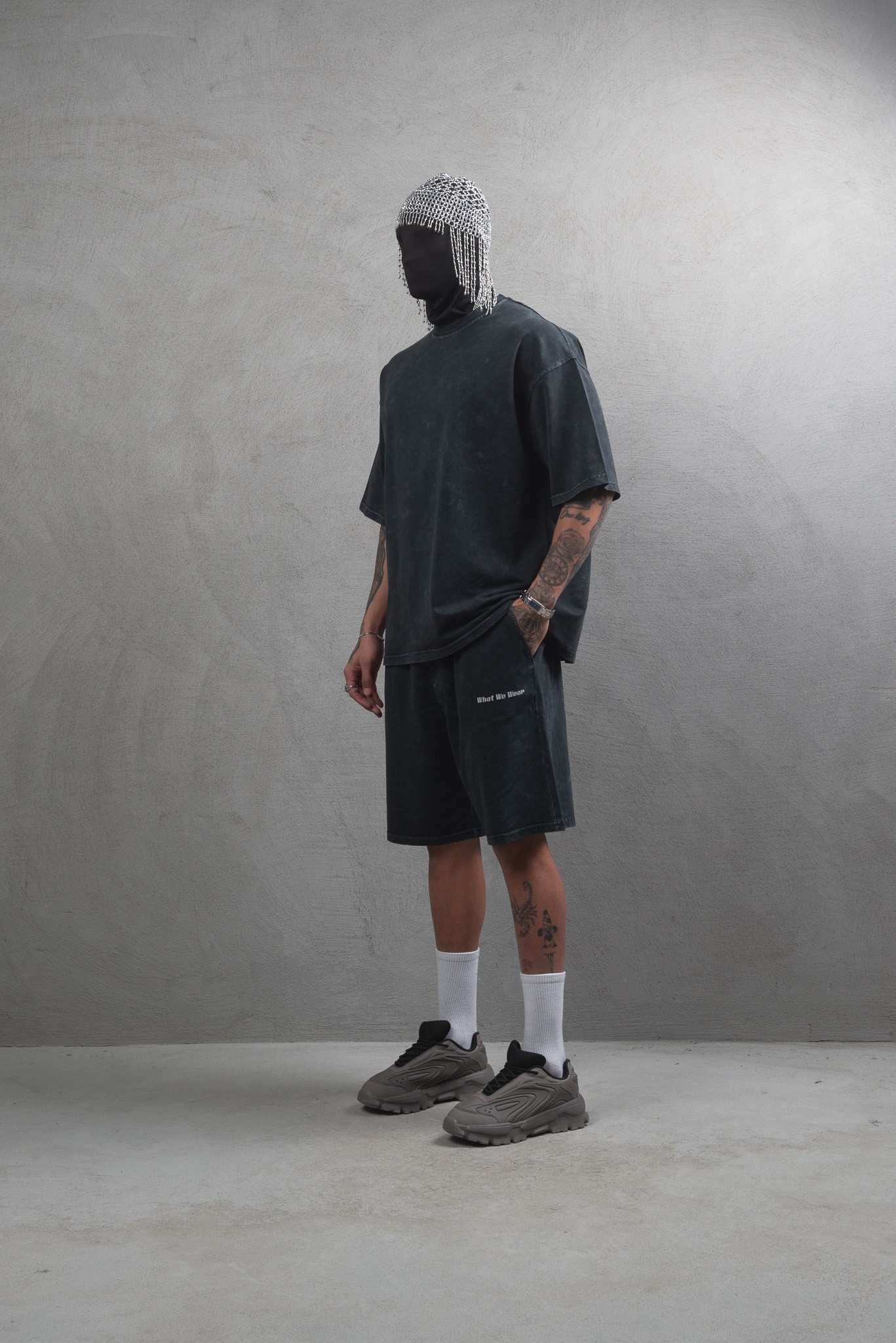 Maksim Oversize Yıkamalı Basic Şort – Enjeksiyon Baskılı | 10027