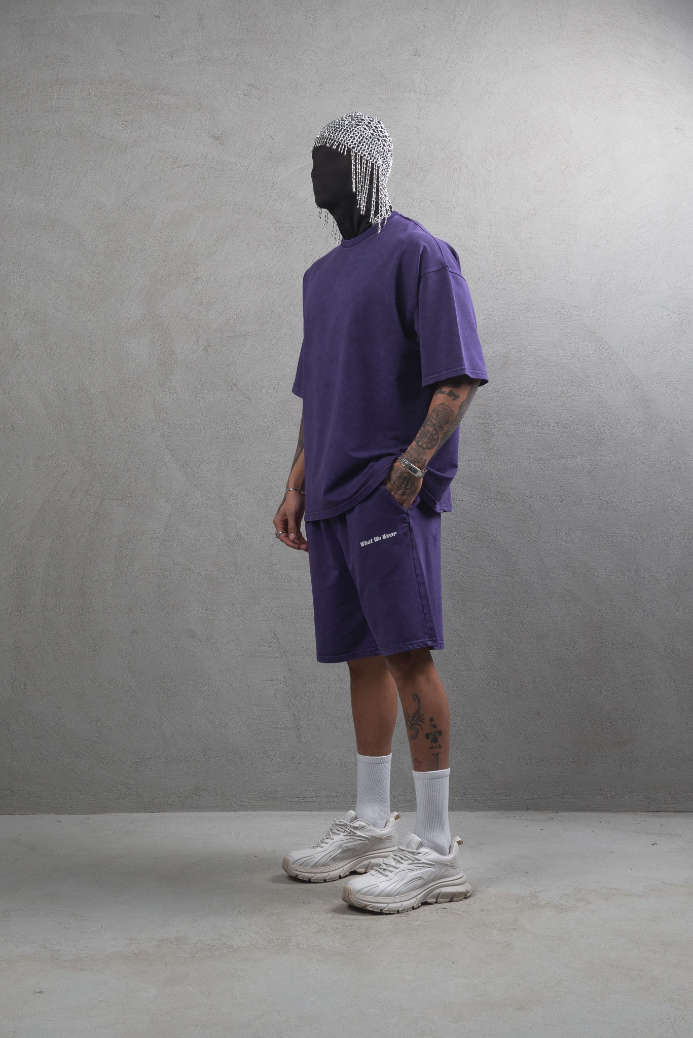 Maksim Oversize Yıkamalı Basic Şort – Enjeksiyon Baskılı | 10027
