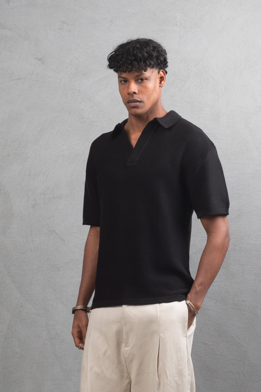 Maksim Basic Polo Yaka Triko Tişört – Oversize | 11003