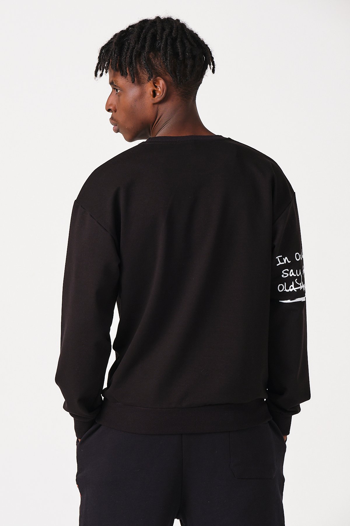 Bisiklet Yaka İki İplik Sweatshirt 22832