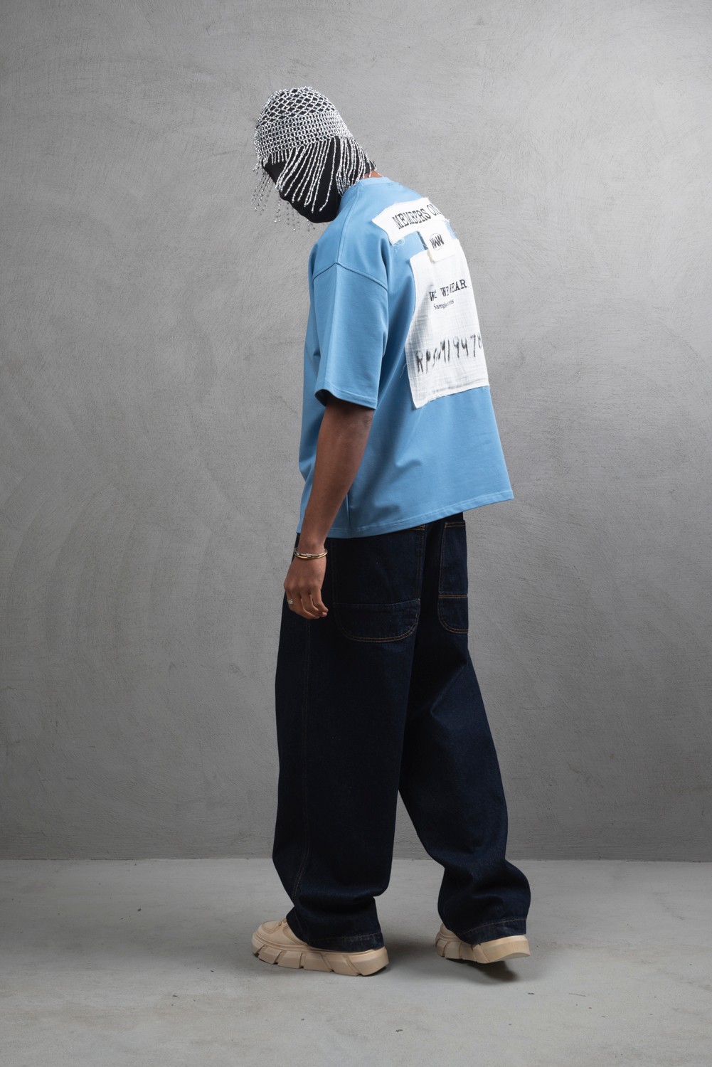 Maksim Oversize – Members Only Aplikeli Tişört | 10096