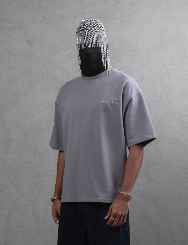 Maksim Nakış & Yüksek Baskı – Premium Oversize Tişört | 10071 - Light Grey
