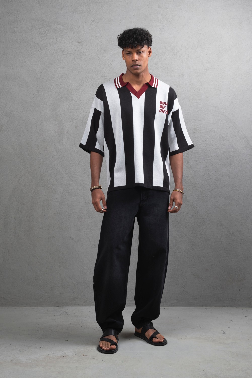 Maksim Oversize Polo Yaka Triko Tişört | 11001