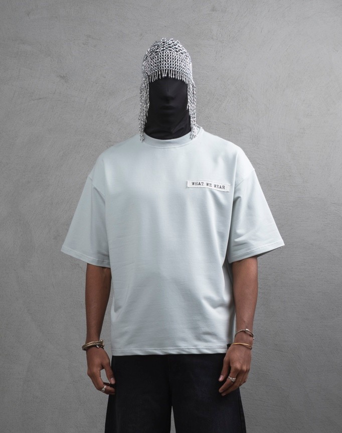 Maksim Oversize – Members Only Aplikeli Tişört | 10096 - Açık Gri