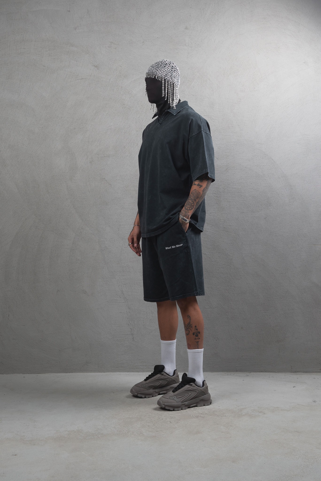 Maksim Oversize Yıkamalı Basic Şort – Enjeksiyon Baskılı | 10027