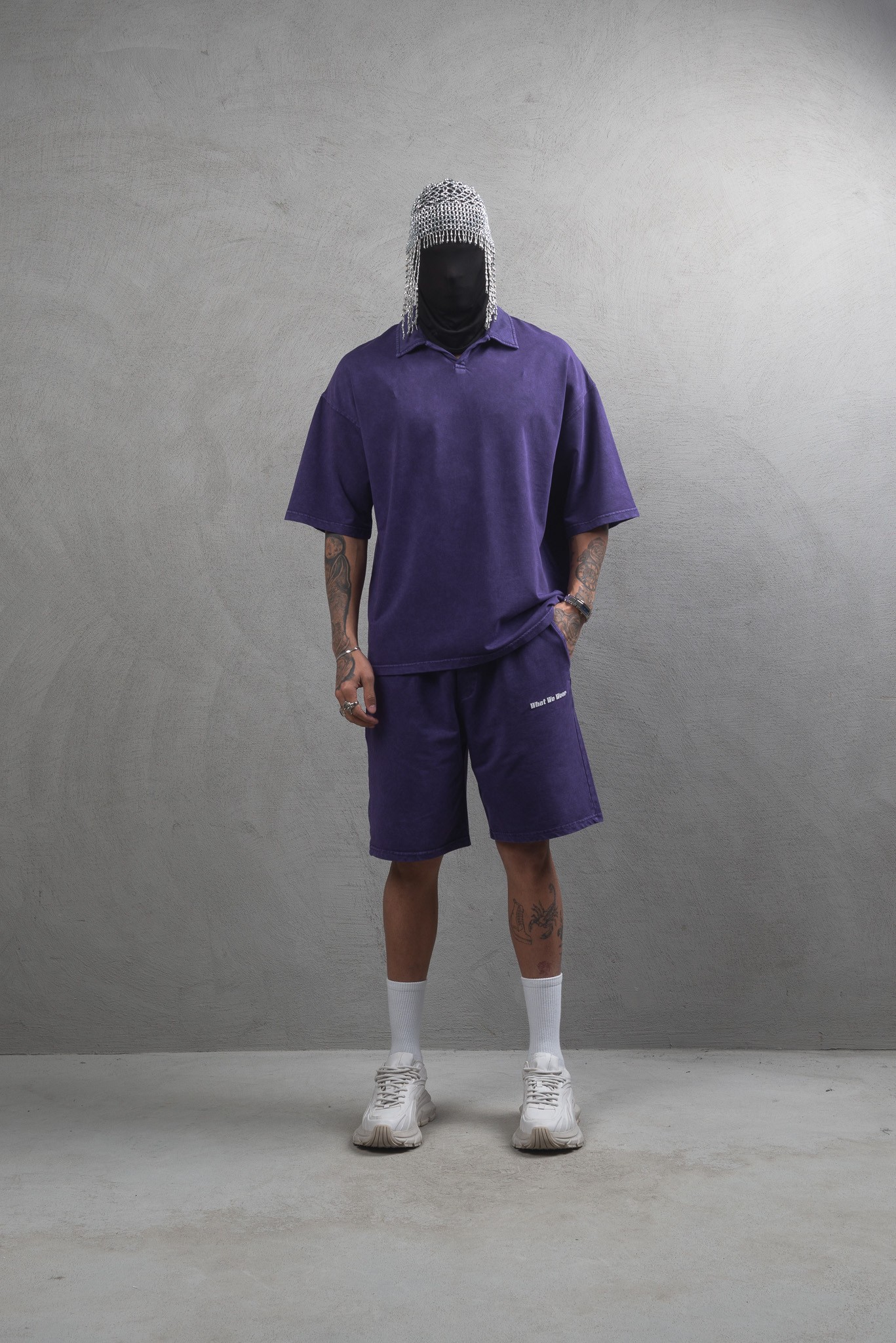 Maksim Oversize Yıkamalı Basic Şort – Enjeksiyon Baskılı | 10027