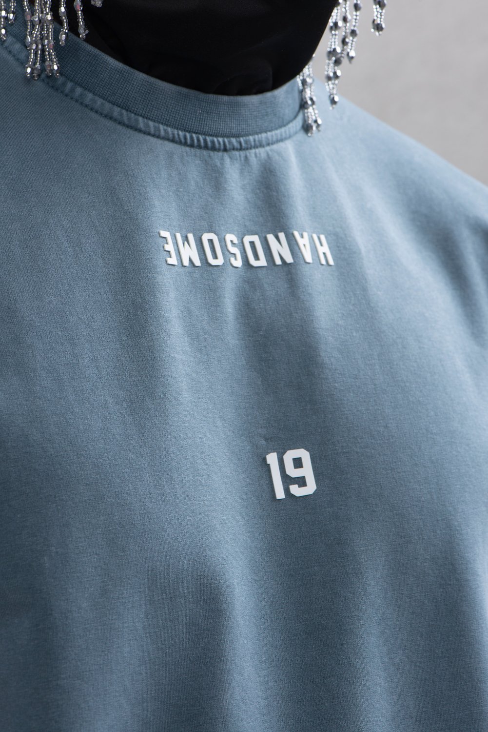 Maksim Enjeksiyon Baskılı Yıkamalı Oversize Tişört – HANDSOME | 10107 - Füme