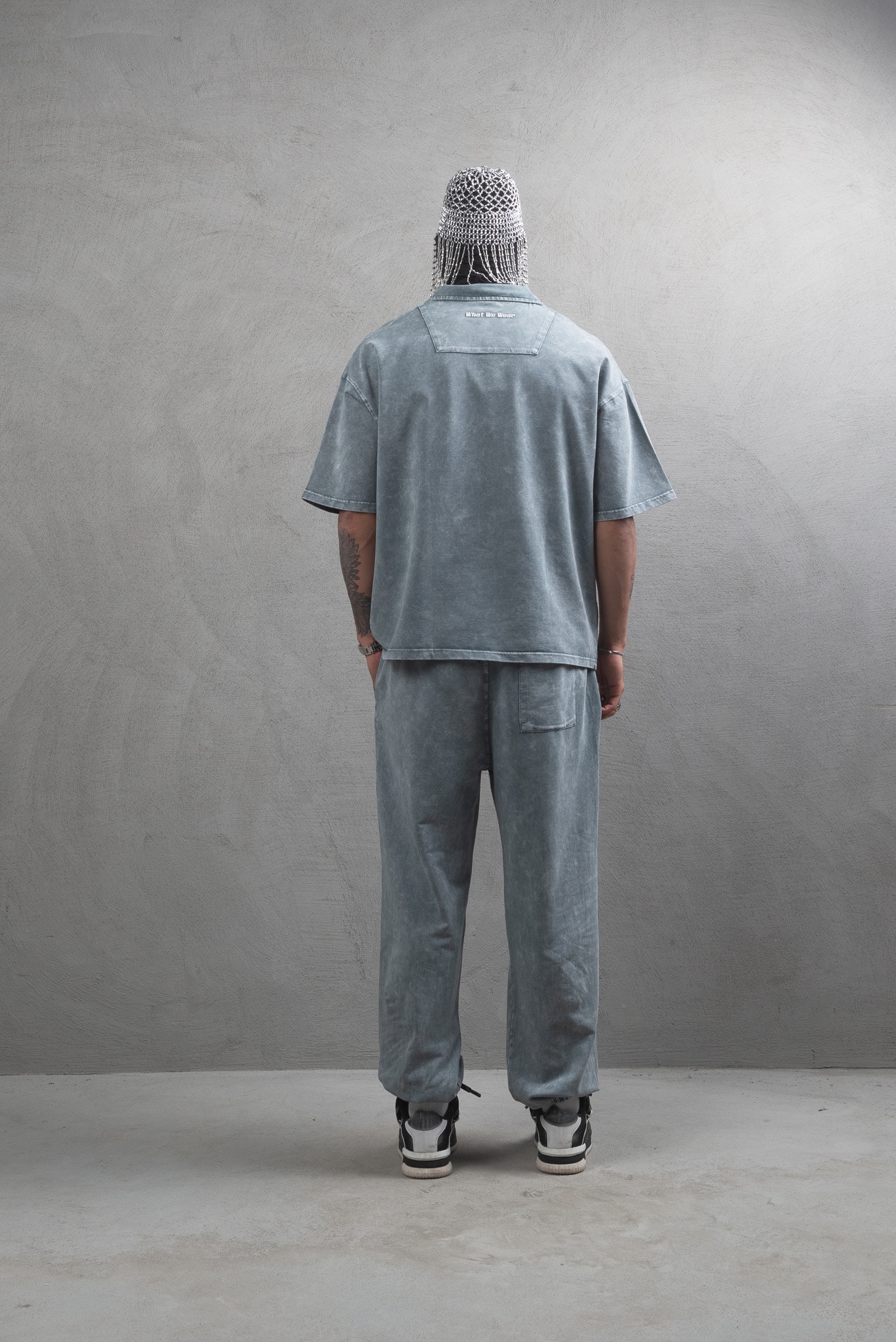 Maksim Oversize Tablet Yıkamalı Paça Lastikli Eşofman Altı | 10029