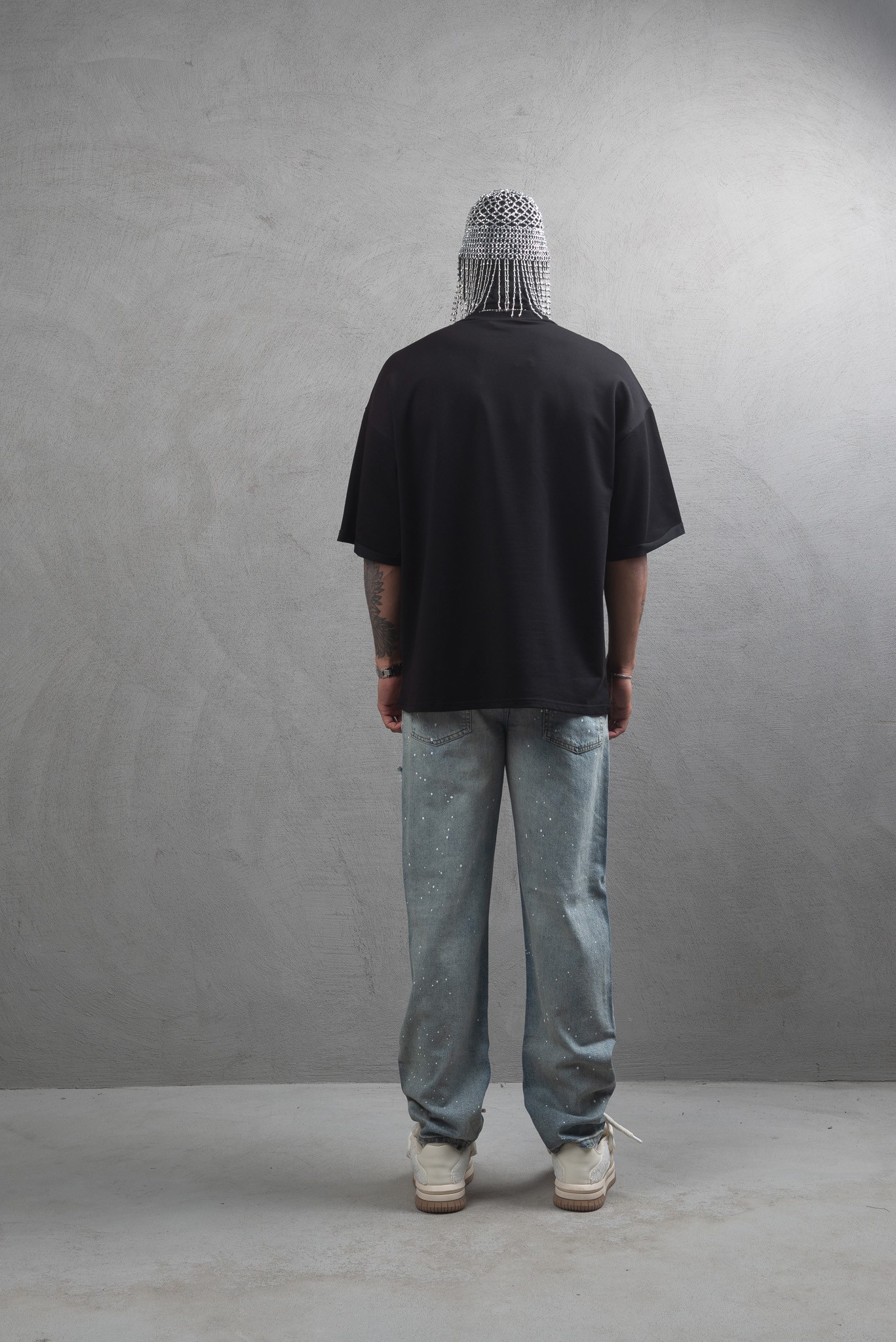 Maksim Oversize Metal Detaylı MEMBERS Tişört | 10026