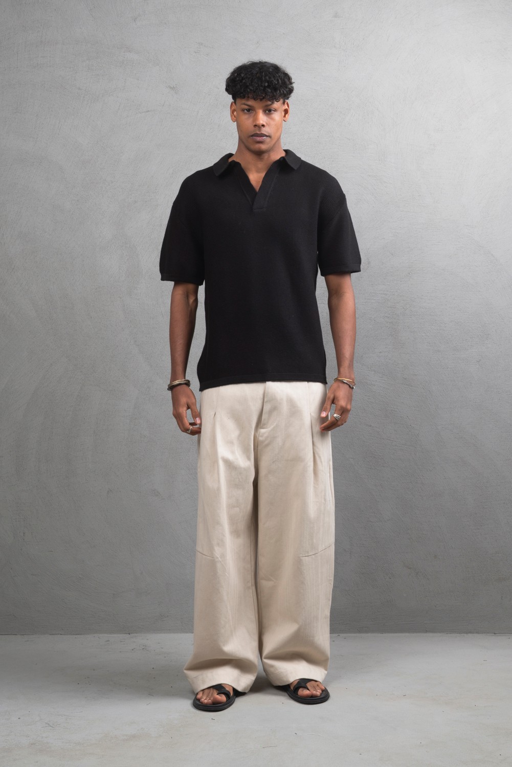 Maksim Basic Polo Yaka Triko Tişört – Oversize | 11003