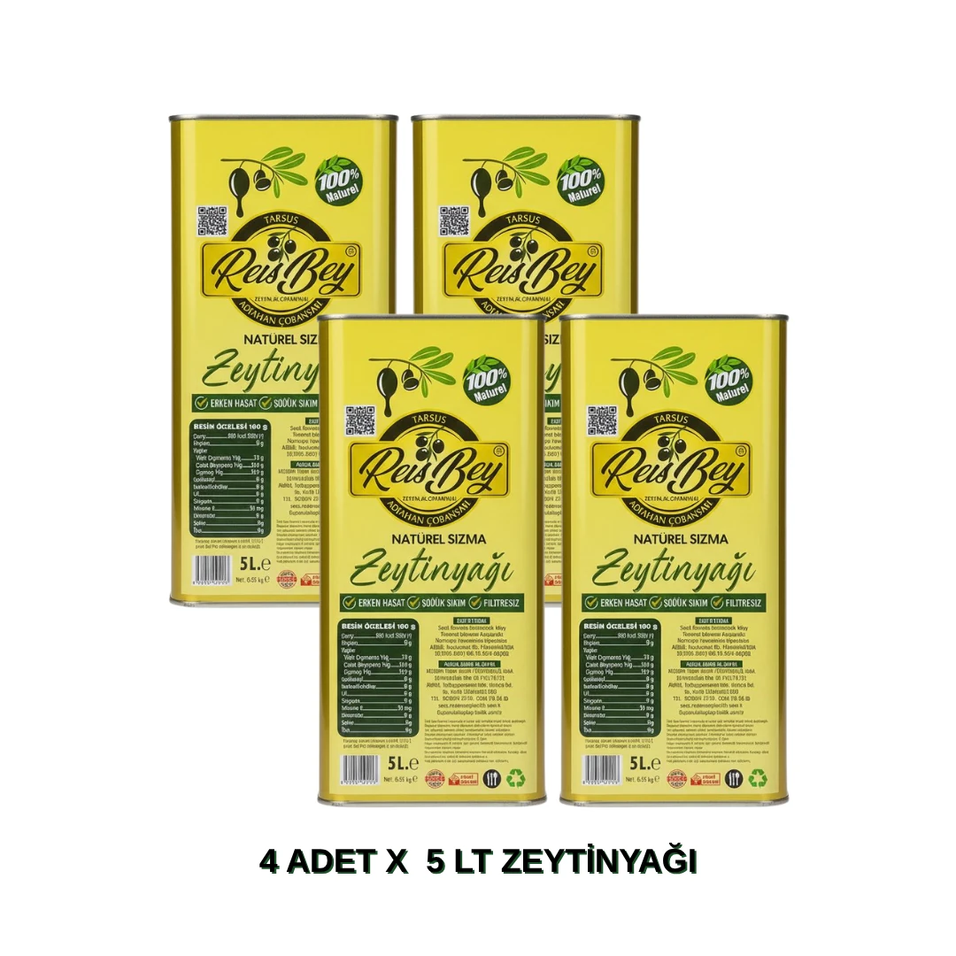 5 L x 4 Adet NATUREL SIZMA ZEYTİNYAĞI 