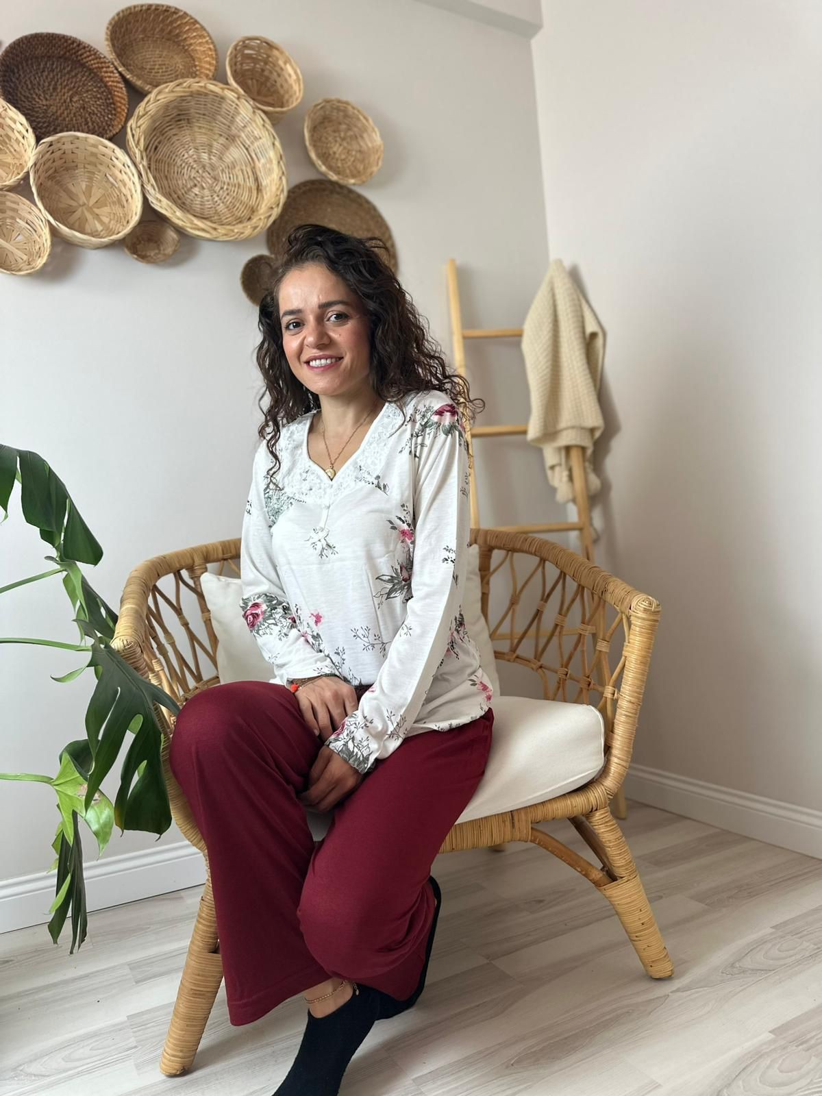 manolya uzun kollu pijama takım