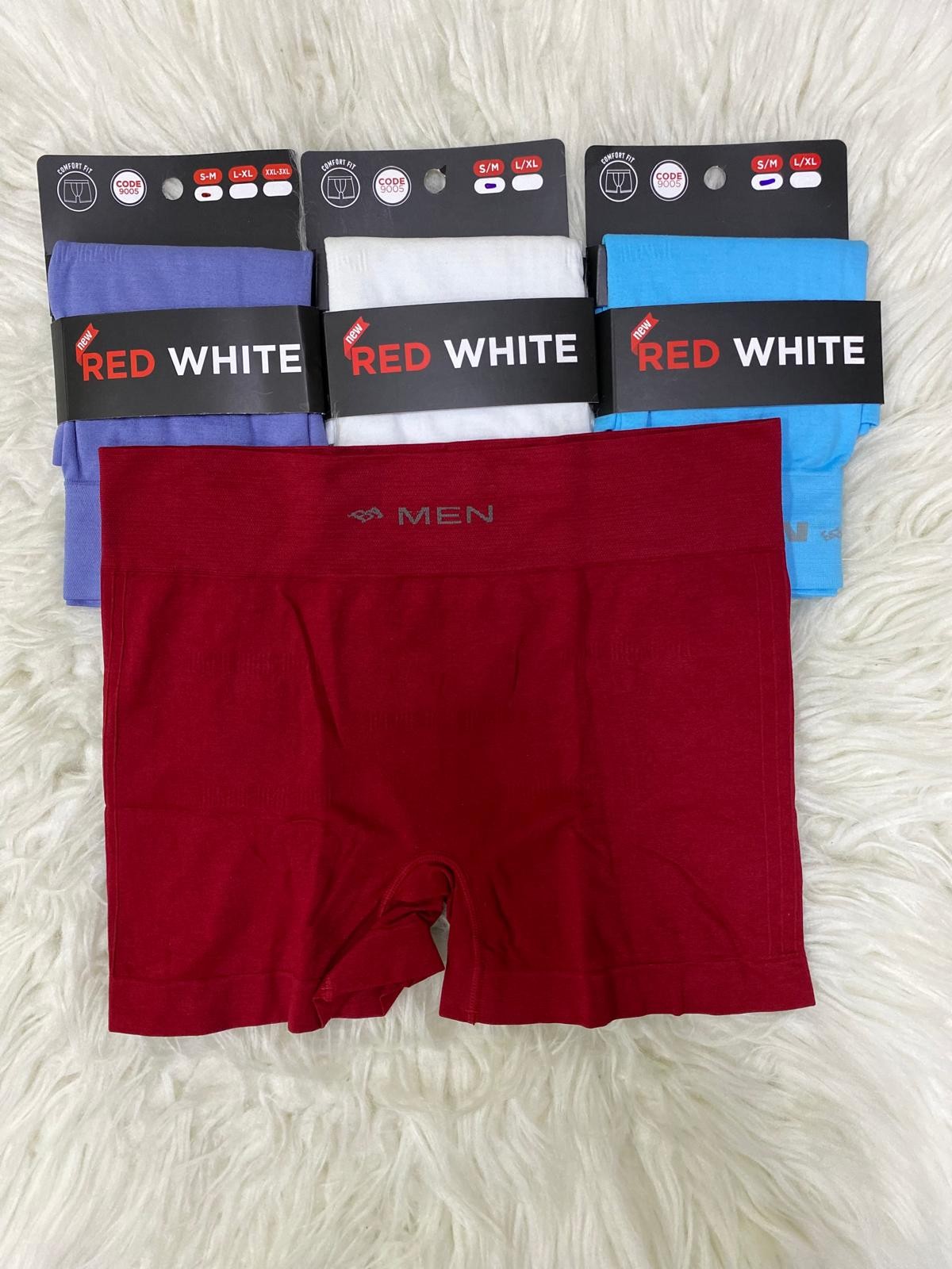 red white erkek dikişsiz boxer