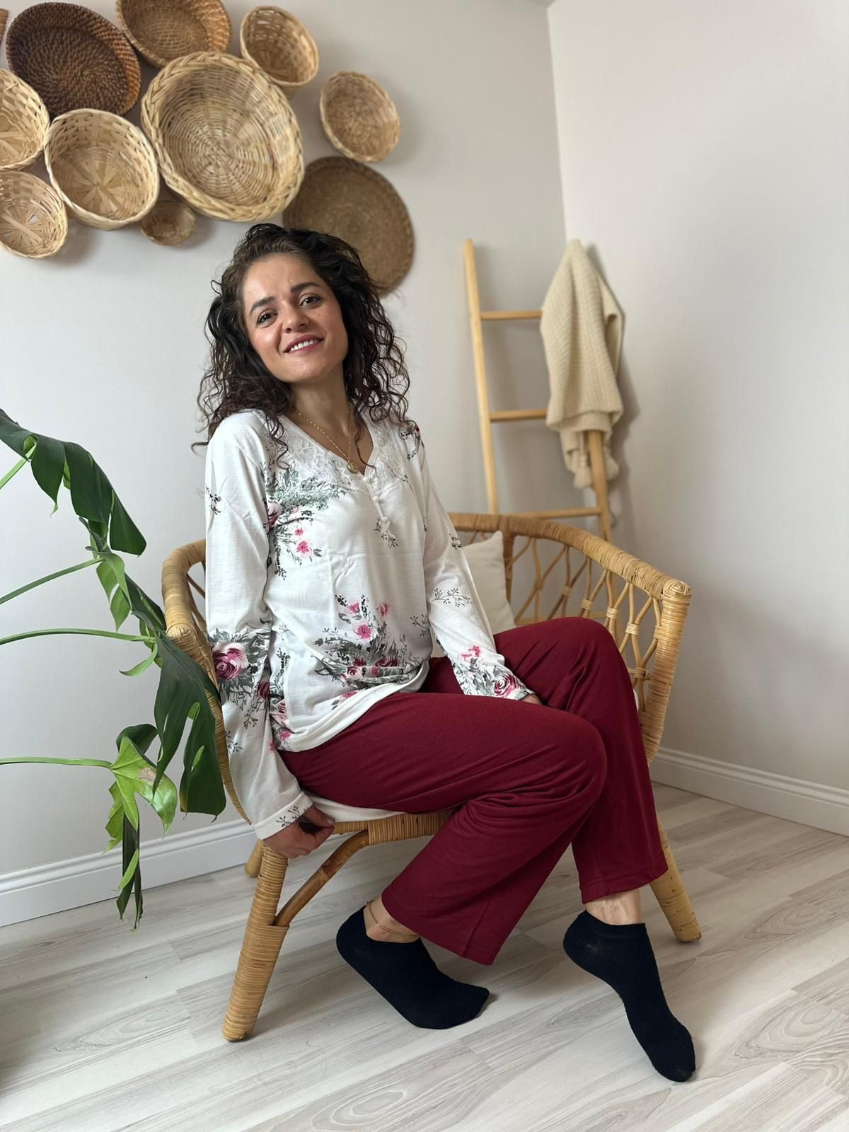 manolya uzun kollu pijama takım