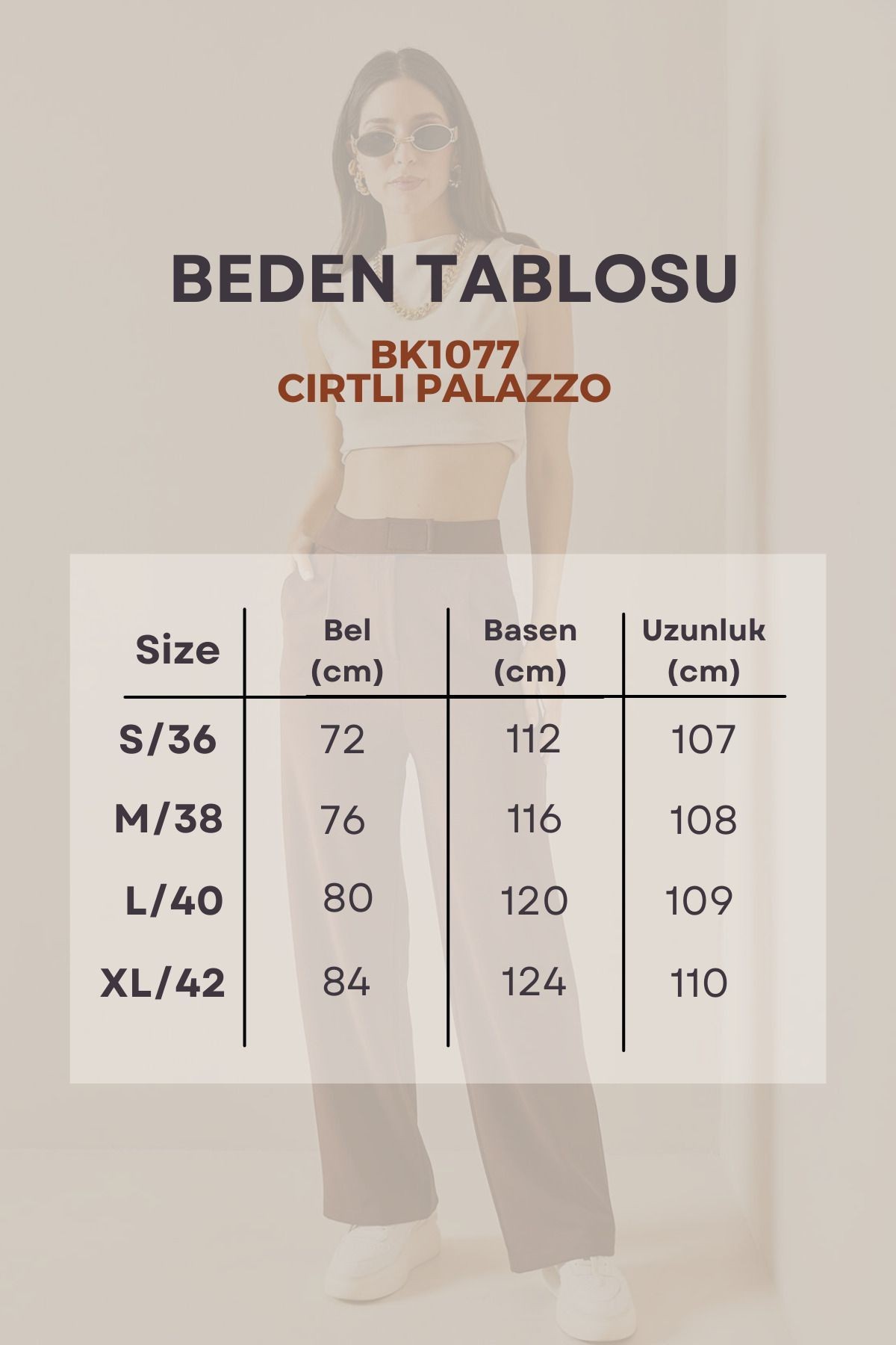 Balenbi Kadın Likralı Cırt Kapama Palazzo Pantolon 1077