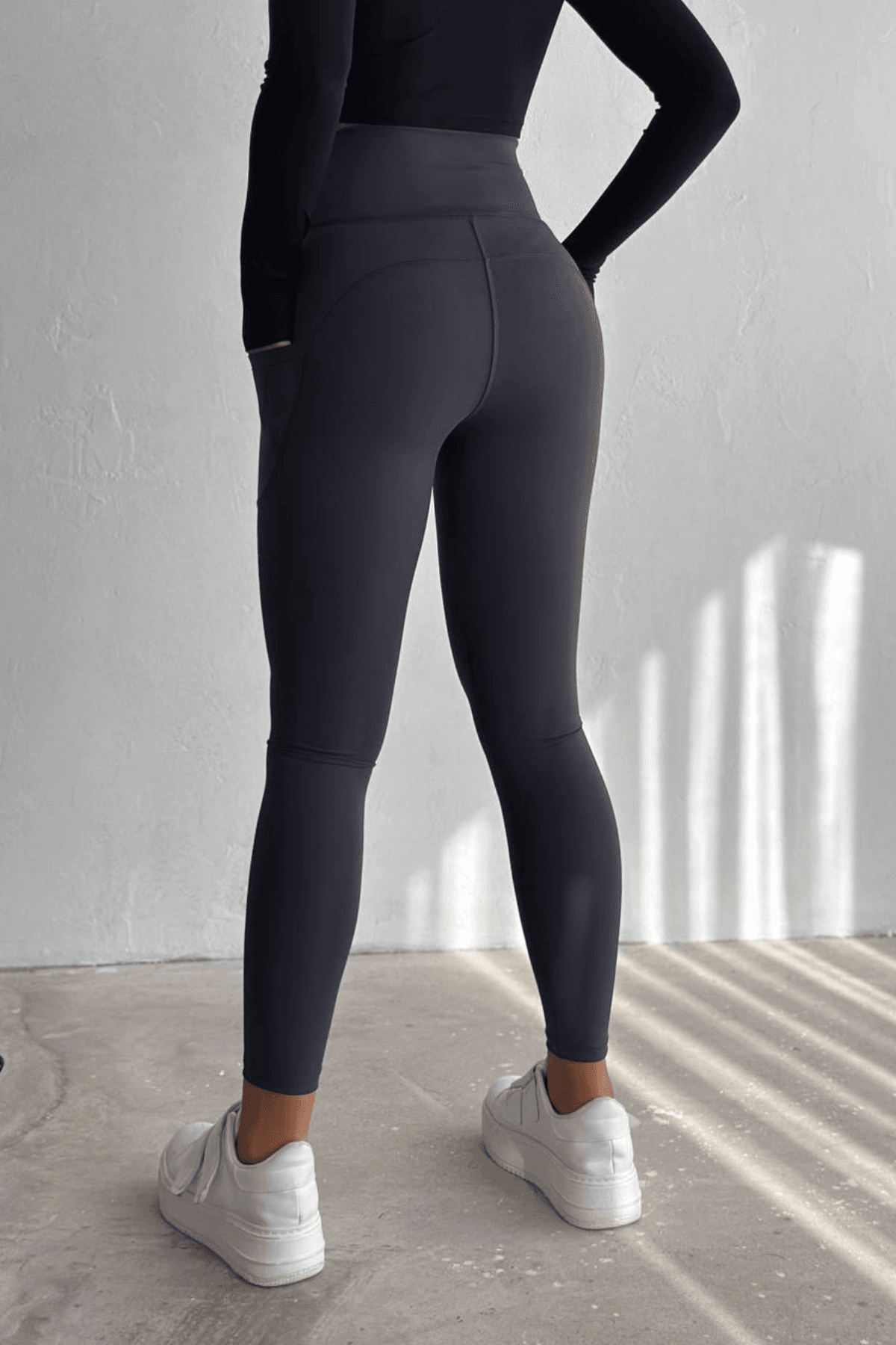 Balenbi Haute Kadın Yüksek Bel Toparlayıcı Çift Cepli Leggings Fitness Tayt 1090