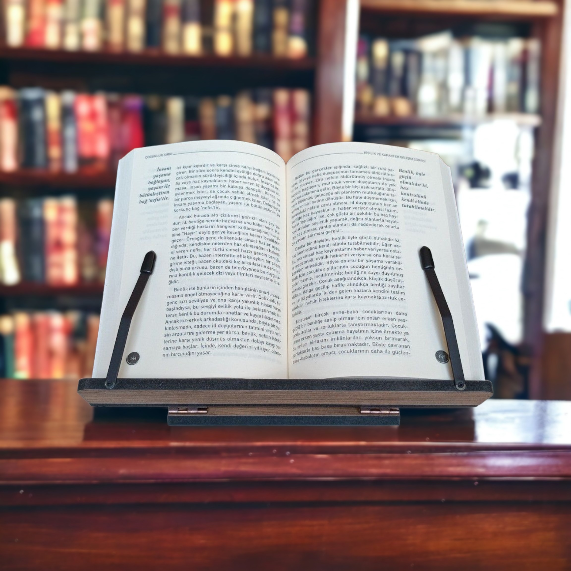 Kitap Okuma Standı Masaüstü Ahşap Kuran Rahlesi Tablet Tutucu