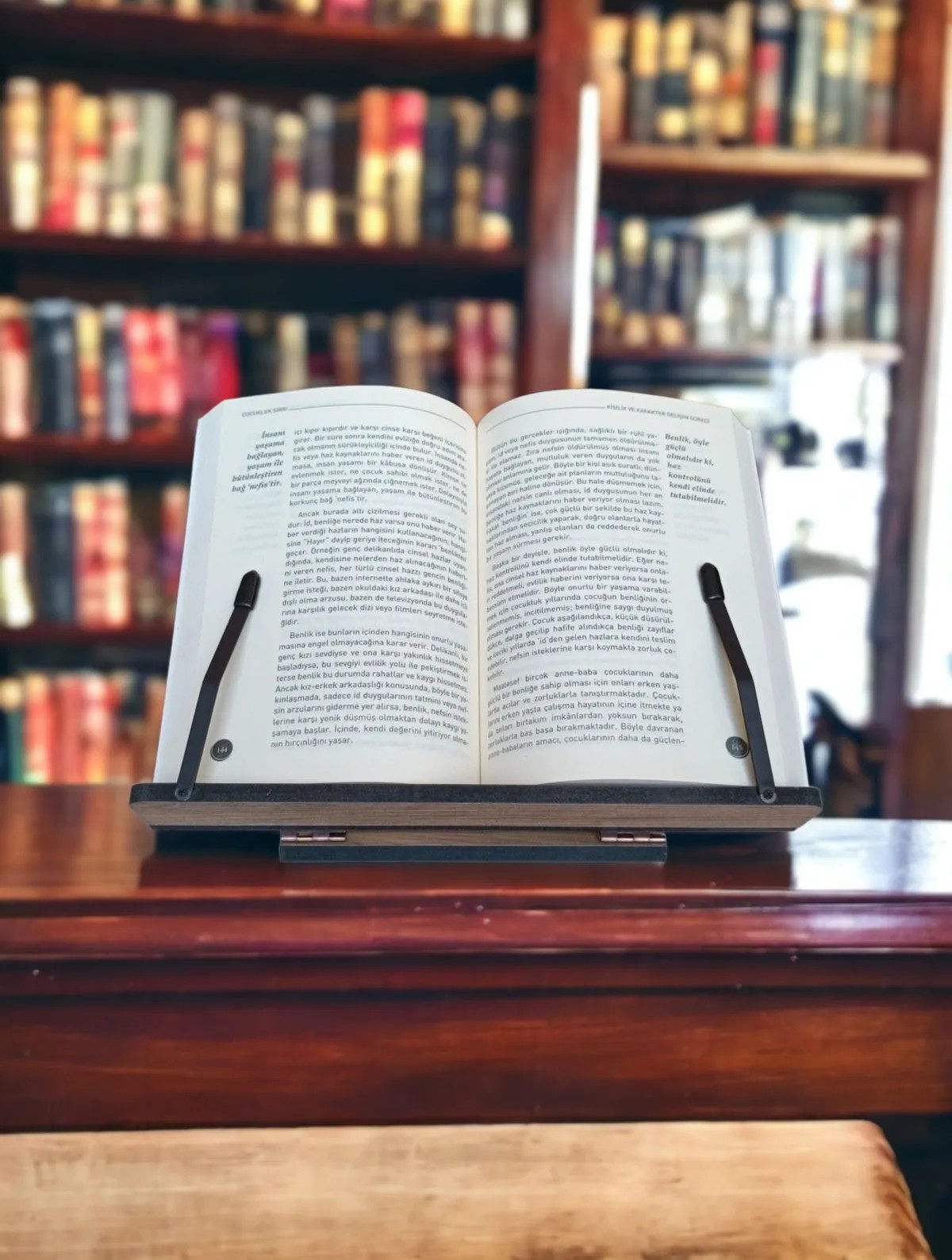 Kitap Okuma Standı Masaüstü Ahşap Kuran Rahlesi Tablet Tutucu