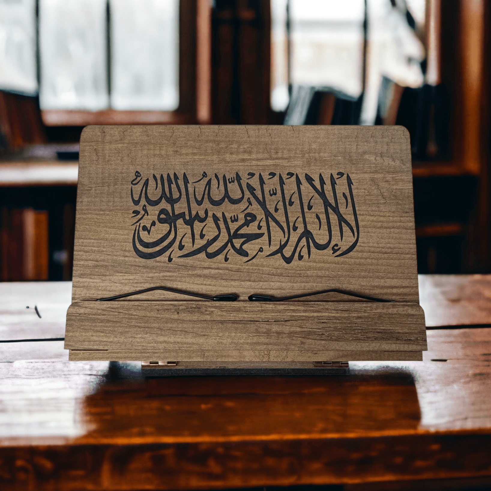 Kitap Okuma Standı Masaüstü Ahşap Kuran Rahlesi Tablet Tutucu
