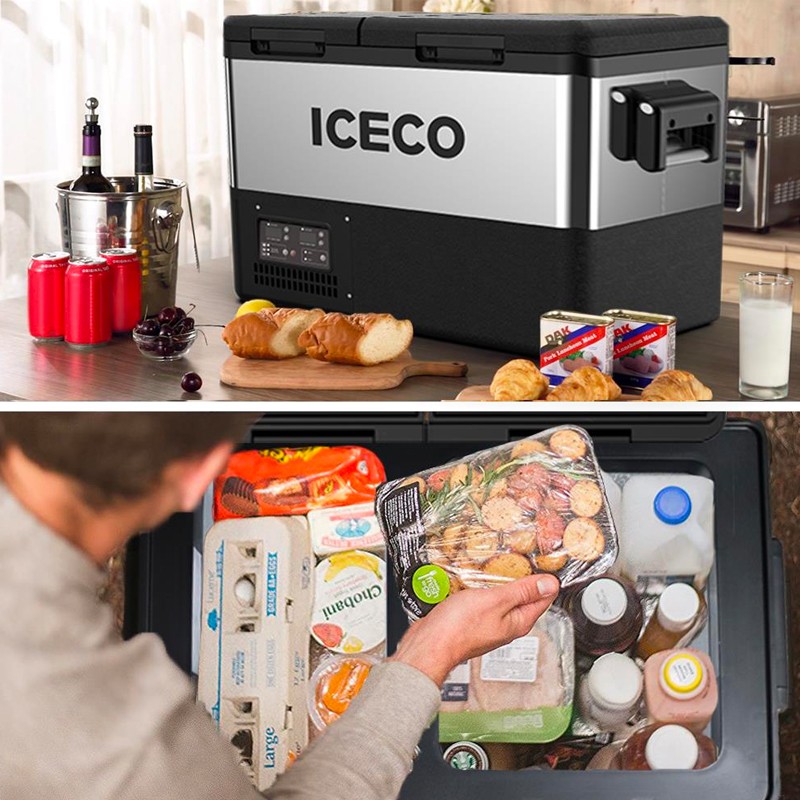 ICECO TCD45 12/24Volt 45 Litre Çift Bölmeli Kompresörlü Oto Buzdolabı