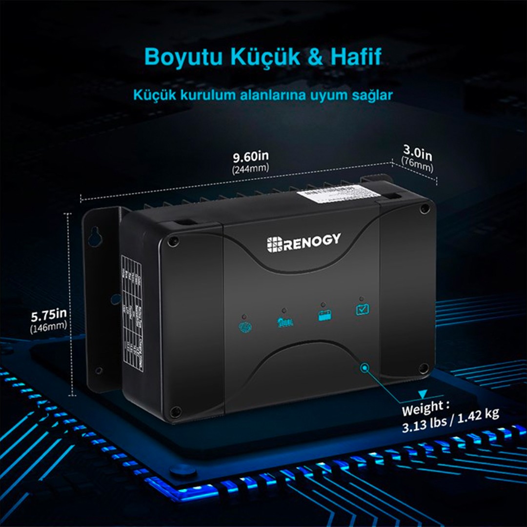 Renogy 50 Amper MPPT Şarj Kontrol Cihazı 12V