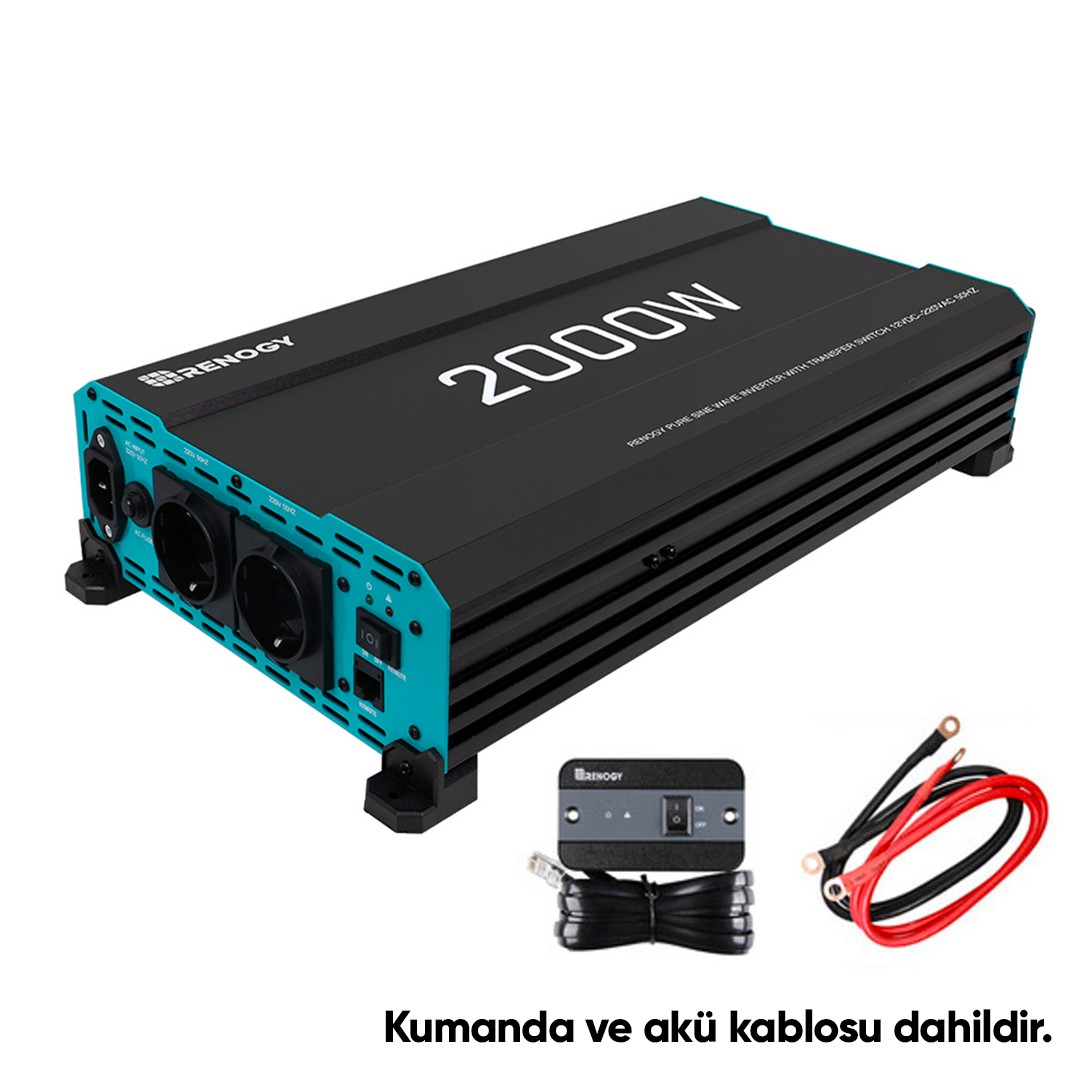 Renogy 2000W Tam Sinüs 12V Inverter