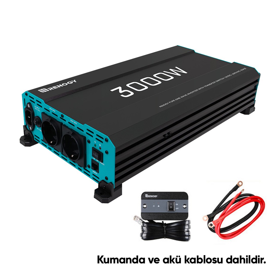 Renogy 3000W Tam Sinüs 12V Inverter