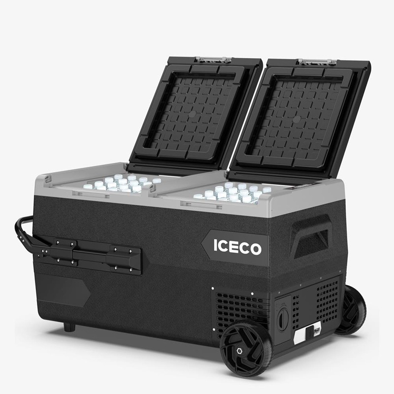 ICECO K75D 75 Litre Çift Bölmeli Kompresörlü Tekerlekli Araç Buzdolabı