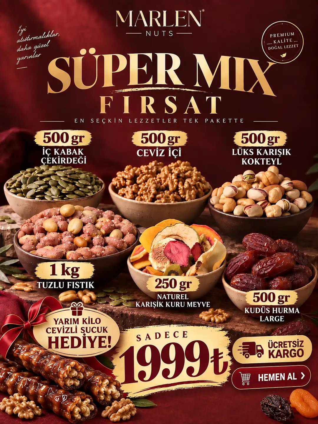 MİX 6'LI PAKET SUCUK HEDİYE